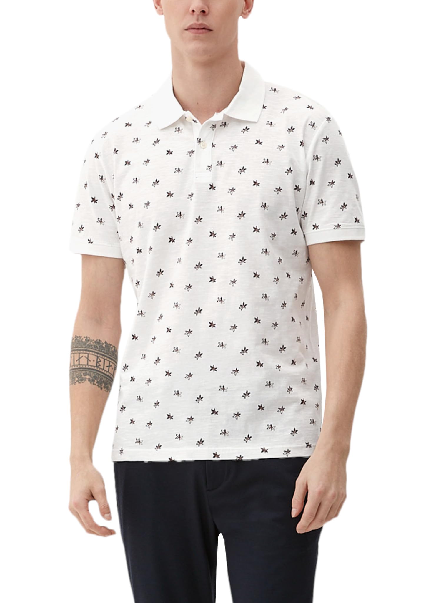s.Oliver Men's Short-Sleeved Polo Shirt with Short Sleeves