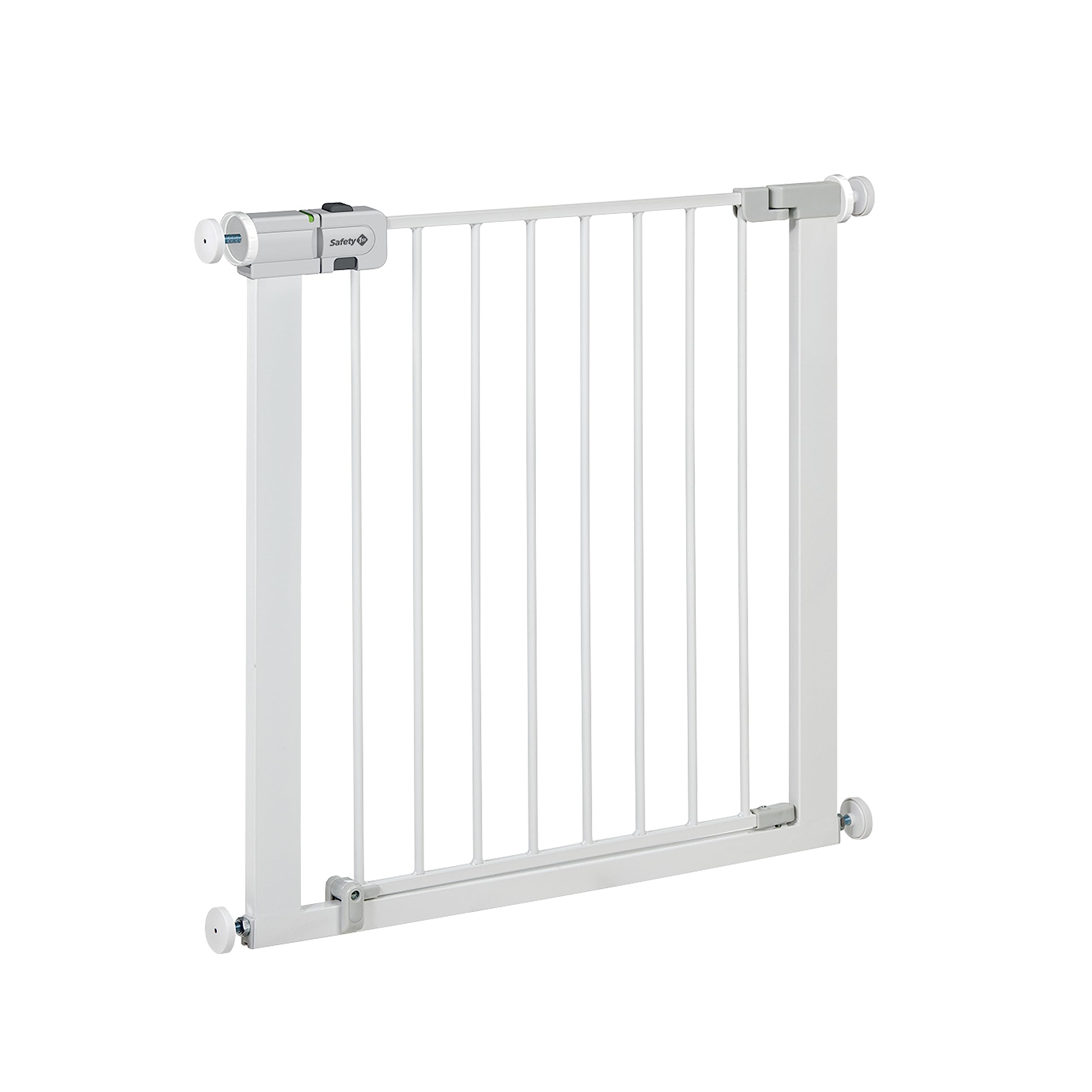 Safety 1st SecureTech Gate, Baby Stair Gate 73–80 cm, White | Easy-Closing Baby 