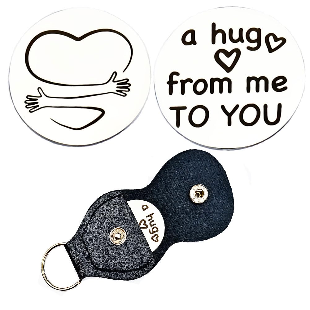Inspirational Gift Pocket Token Keychain Long Distance Relationship Stainless St