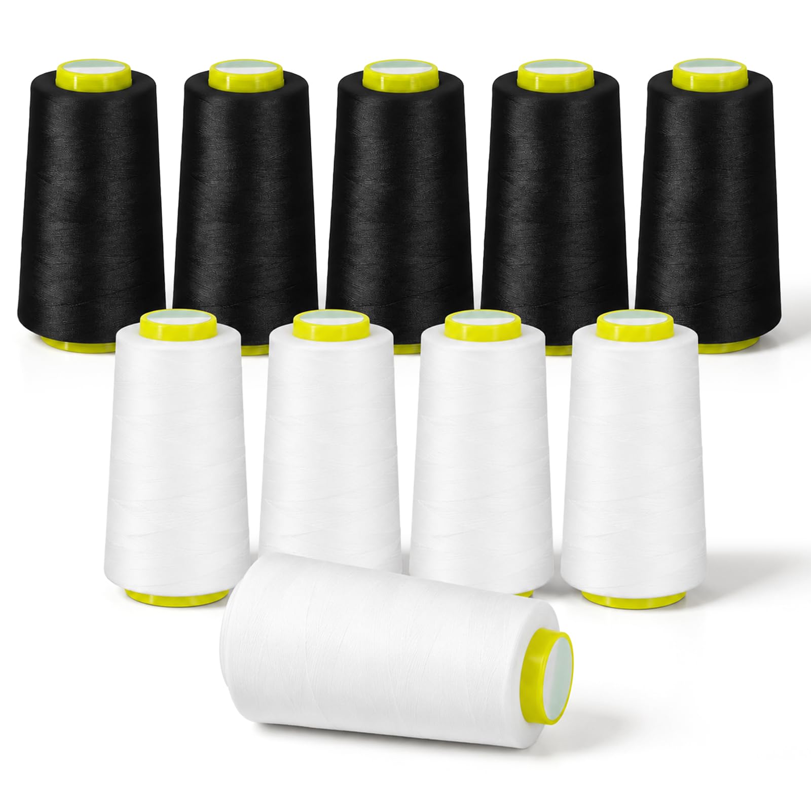 10 PCS Polyester Sewing Thread Cones 40S/2 3000 Yards All Purpose Serger Thread 
