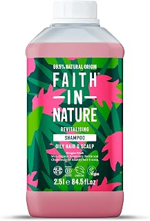Faith In Nature Natural Dragon Fruit Shampoo, Revitalising for Oily Hair & Scalp, Vegan & Cruelty Free, No SLS, Silicones or Parabens, 2.5L Refill
