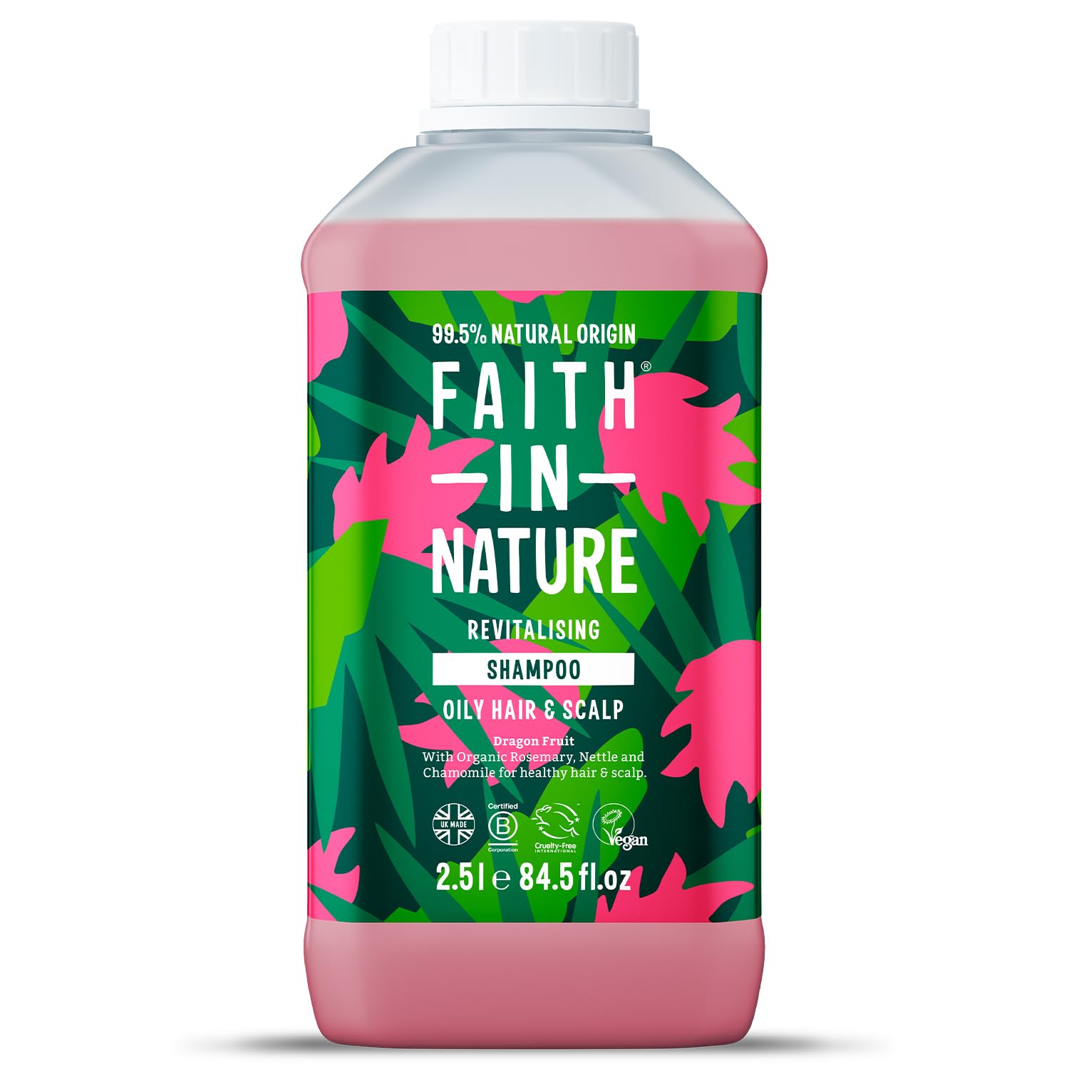 Faith In Nature Natural Dragon Fruit Shampoo, Revitalising for Oily Hair & Scalp