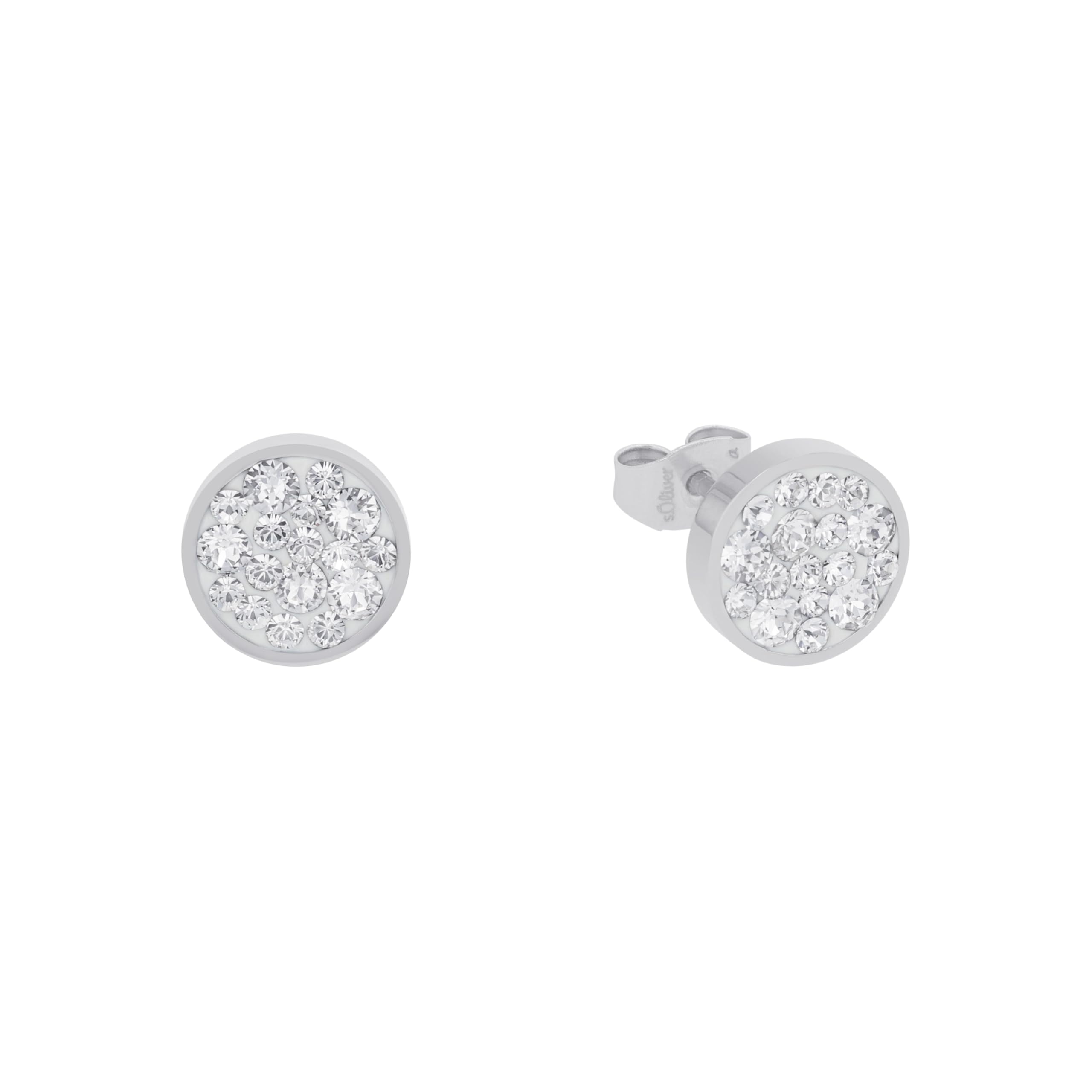 s.Oliver Stud earrings stainless steel/925 sterling silver women, earrings, come