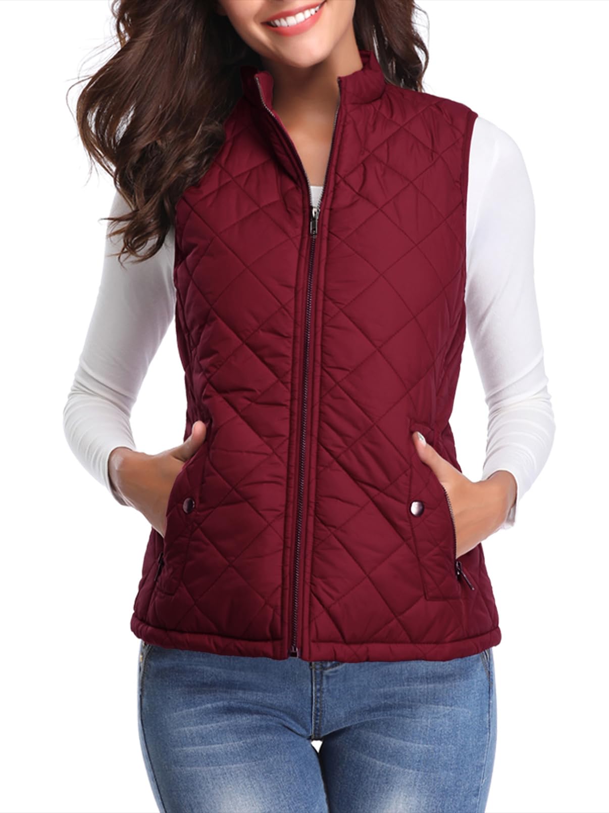 fuinloth Women's Sleeveless Vest Spring Autumn Winter Waistcoat