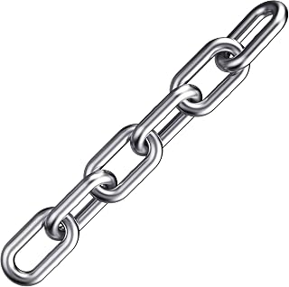 Lsqurel 304 Stainless Steel Chain Heavy Duty Hardware Chain | Large Metal Chain Link for Hanging Clothes, Swing, Dog Chain 6.5ft 13ft