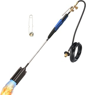 Flame King YSN500K 500,000 BTU Propane Torch Weed Burner with 10-ft Hose | 39" Heavy-Duty CSA-Certified Weed Torch w/ Flint Striker & Adjustable Flame - Weed Burning, Melting Ice & Snow, & Roofing