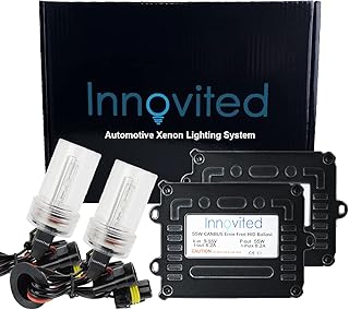Innovited H7 6000K HID Xenon Bulb (1 pair) bundle with 2 x 55W Canbus Error Free Ballast (Diamond White)