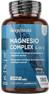 Magnesium Complex 1700mg, 180 Vegan Capsules, 400mg Elemental Magnesium | 3 Month Supply, Bisglycinate, Citrate, Malate and Taurate - With Leucine, No Magnesium Stearate or GMO