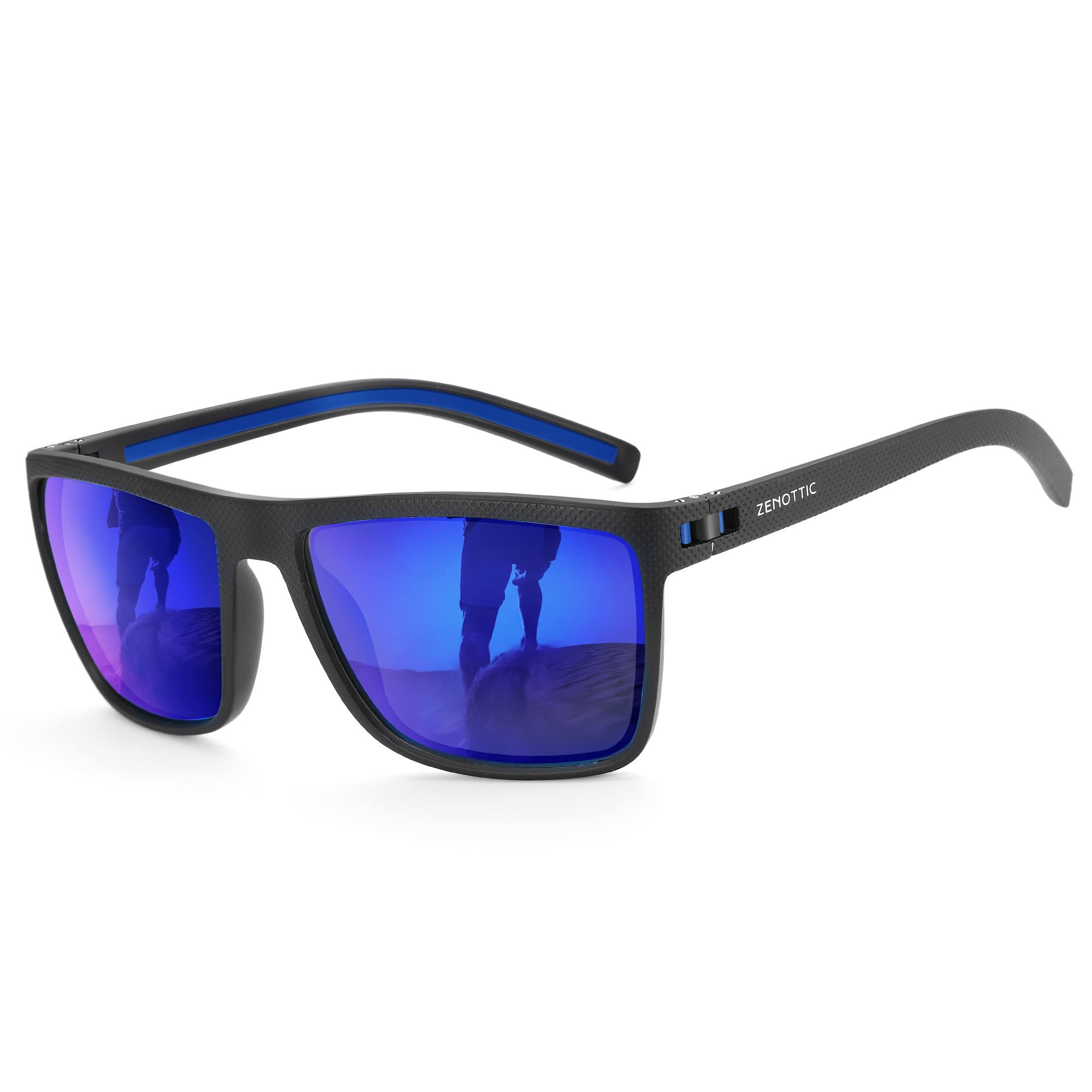 ZENOTTIC Polarized Sunglasses Men Lightweight TR90 Frame UV400 Protection Square