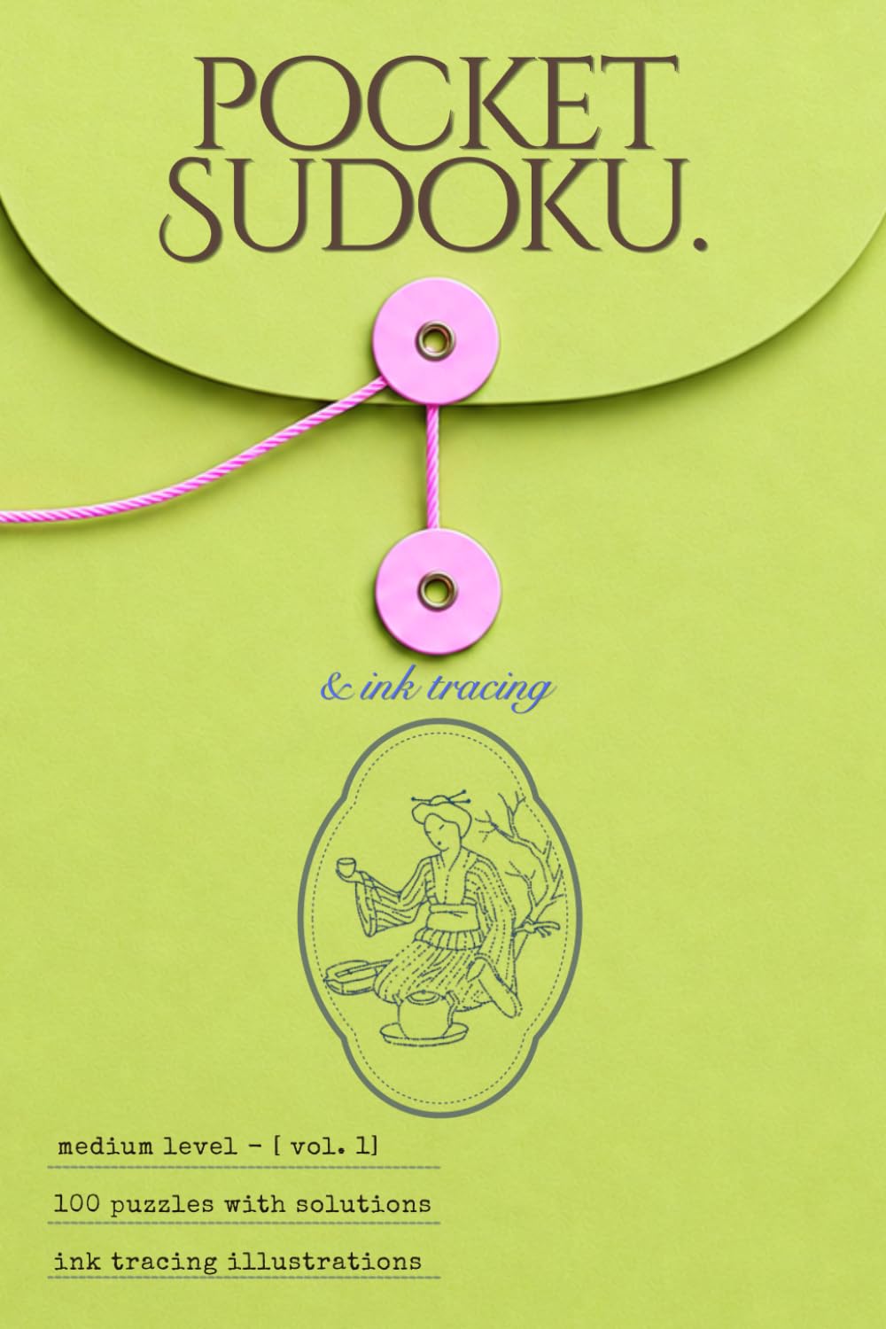 Pocket Sudoku & Aesthetic Ink Tracing: Volume 1 | 100 Medium Sudoku Puzzles & In