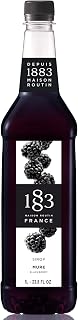 Maison Routin 1883 Blackberry Syrup, Pet Bottle 1000 Milliliter