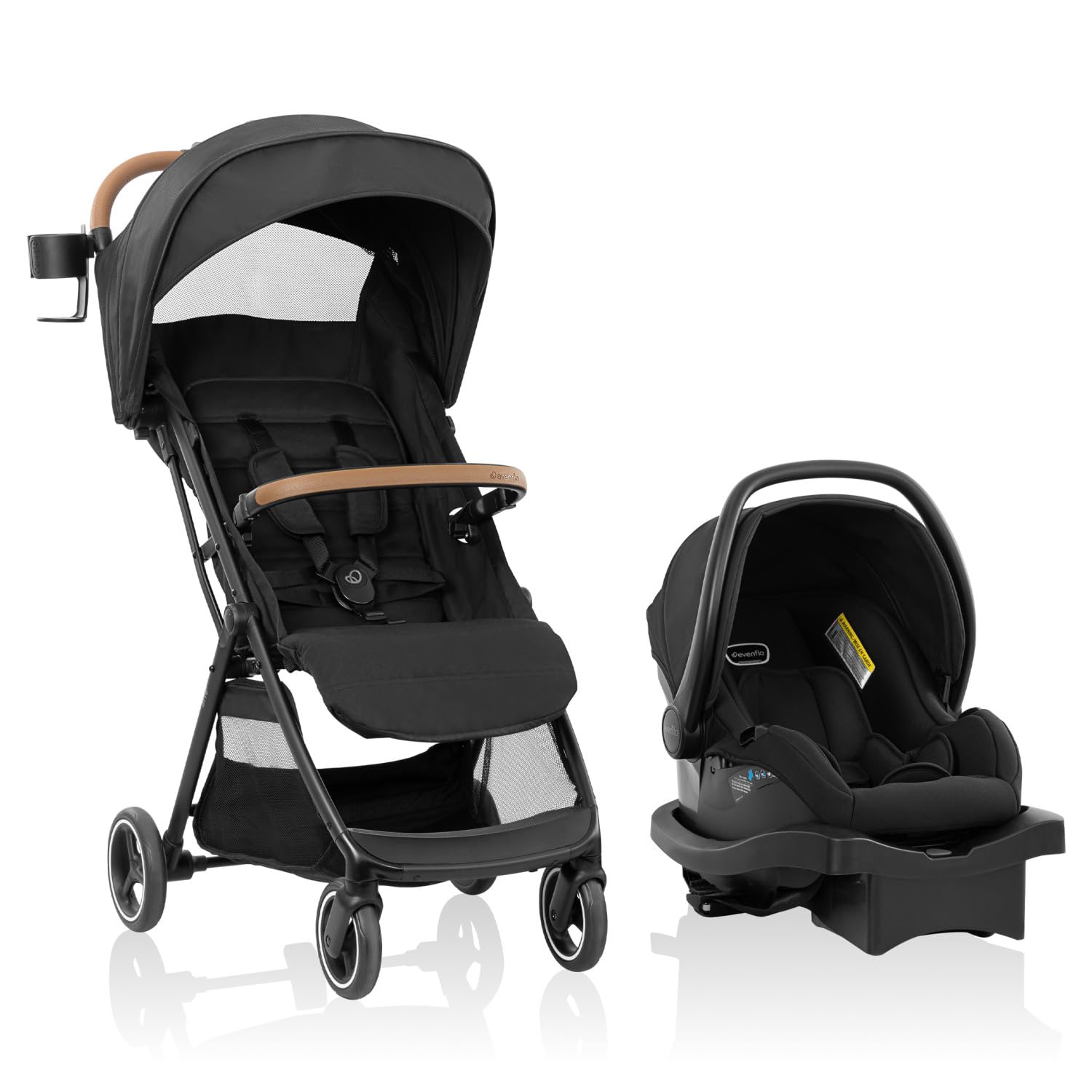 Evenflo Otto+ Travel System w/LiteMax Infant Cat Seat | Lightweight, One Hand Gr