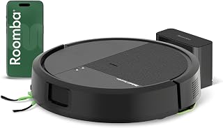 iRobot Roomba 115 Combo, 2in1 Robot Vacuum and Floor Scrub, 15,000 Pascal Suction Power, Flexible Side Brush, Extended Mop, Clearview LiDAR Navigation, App, Black