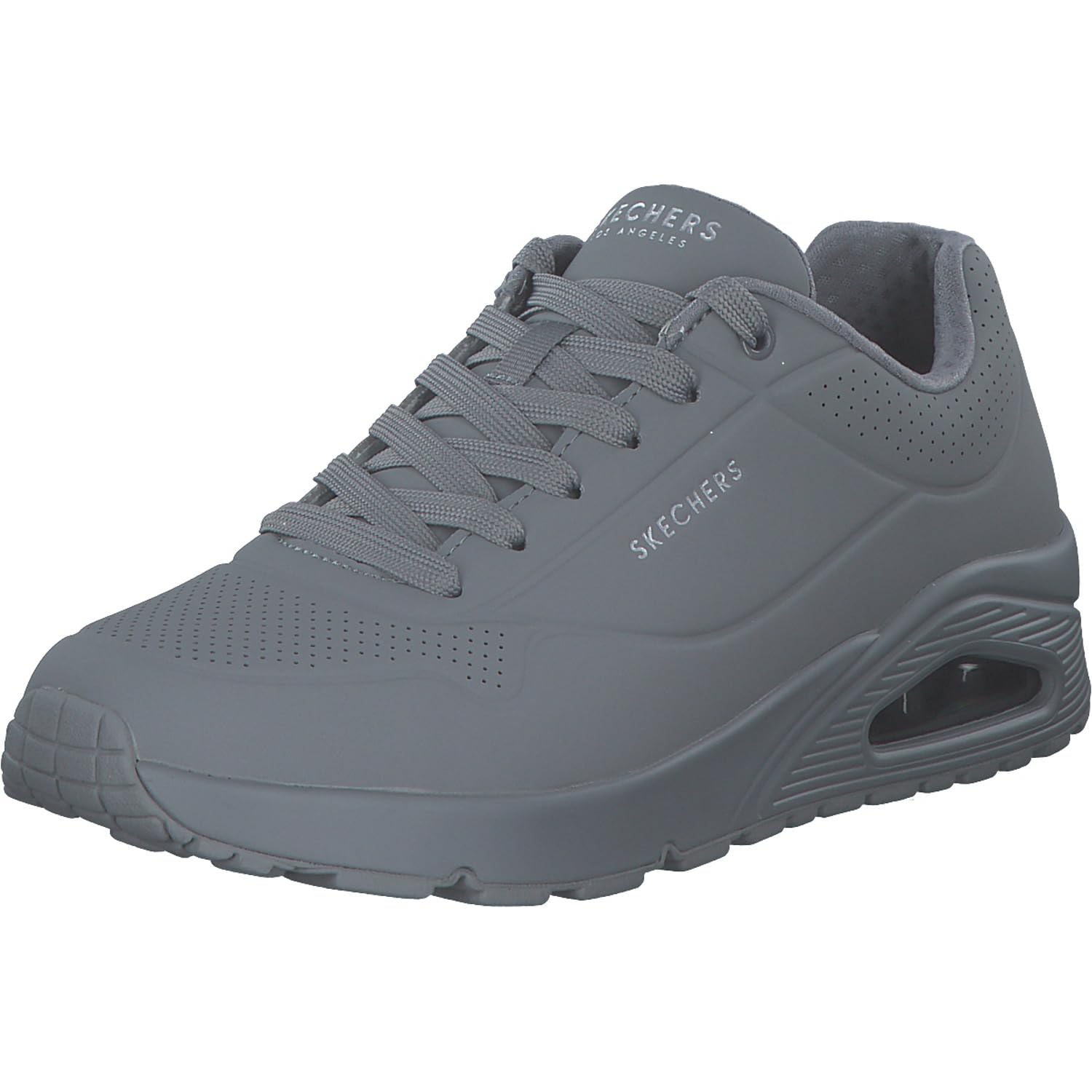 Skechers Uno Stand on Air Men's Trainers, Light Grey Durabuck Mesh, 7.5 UK