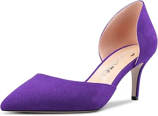 Castamere Women's Stiletto Mid Heel Pointed Toe Pumps Two-Piece Slip-on Office Classic 6 cm Heels