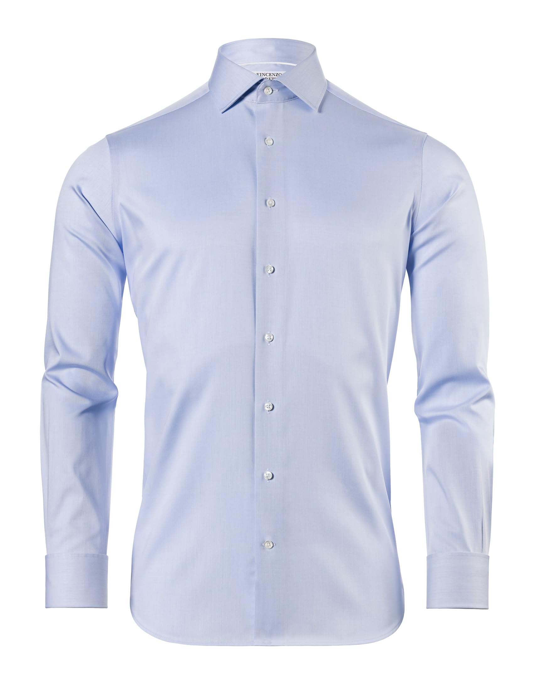 Vincenzo Boretti Men's Shirt Cuff Non-Iron 100% Cotton Regular Fit Plain