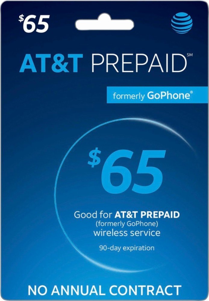 AT&T Prepaid Card $65 - AT&T Prepaid Refill Top-Up Card $65
