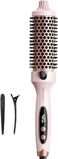 Wavytalk Thermal Brush Blowout Boost 1.5″ Heat Round Brush for Blowout Look | Negative Ion Technology, Tourmaline Ceramic, 5 Temperature Settings Dual Voltage, Less Damage, Sakura Pink