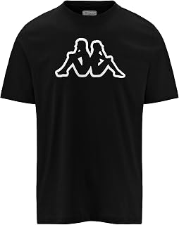 Kappa Men's 303hz70 005 Cromen Logo Tee Black (Pack of 1)