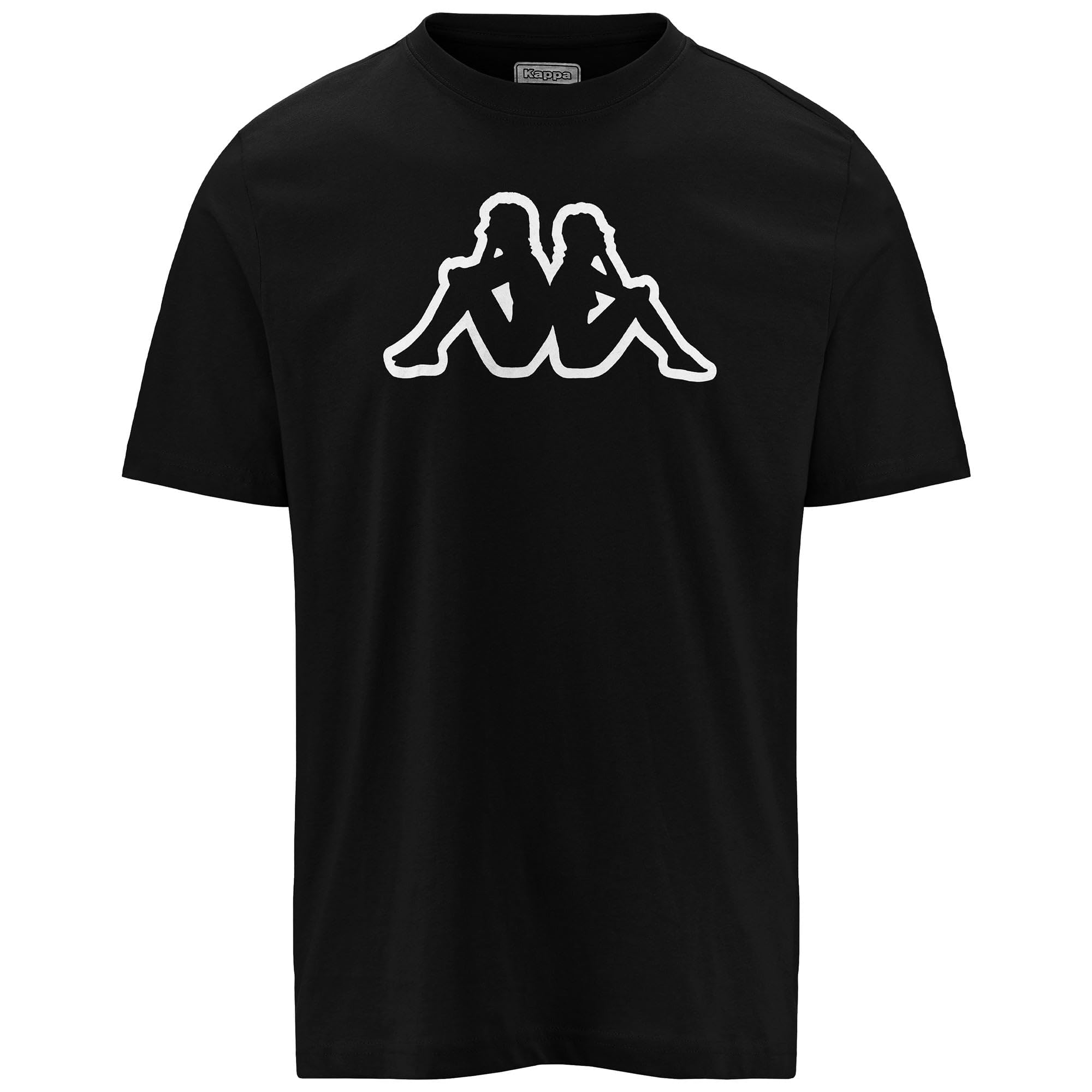 Kappa Men's 303hz70 005 Cromen Logo Tee Black (Pack of 1)