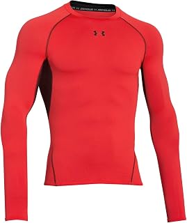 Men's Under Armour HeatGear Longsleeve Compression, Rocket Red, Medium