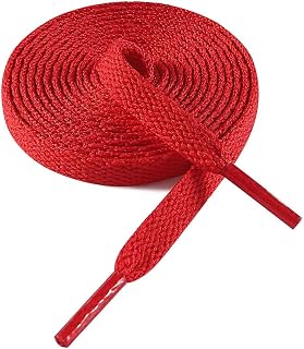 VSUDO Flat Double Layer Shoe Laces for Sneakers, Thick Flat Sneakers Shoelaces