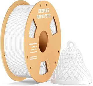 DEEPLEE Rapid PETG Filament 1.75mm White 1KG | High Speed PETG Filament Material, Good Impact Resistance, Speed Up to 600mm/s, Good Adhesion, Fit for Most FDM 3D Printers