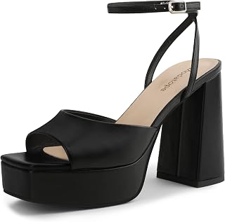Modatope Platform Heels for Women Chunky Heel Open Toe Ankle Strap Sandals