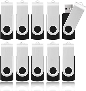 64GB USB 2.0 Stick 10Pack, KOOTION Memory Stick Thumb Drive Flash Drive for Data Storage Black