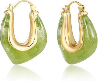 KELORIS PATH Acrylic Hoop Earrings for Women