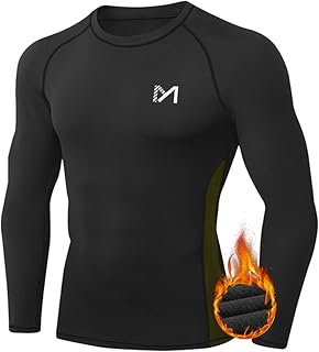 MEETYOO Tee Thermique Homme Baselayer Respirant Jogging Musculation Sport Fitness