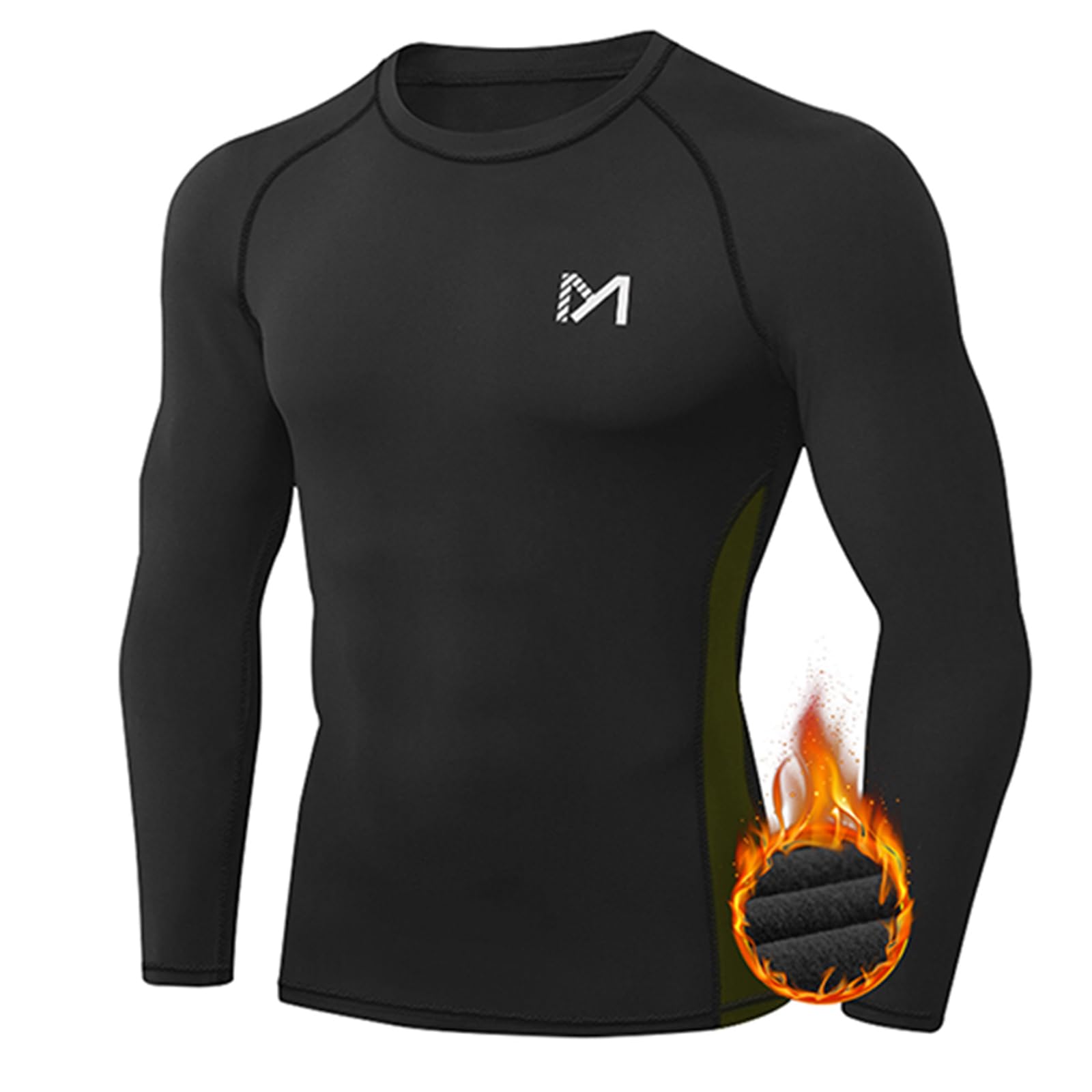 MEETYOO Tee Thermique Homme Baselayer Respirant Jogging Musculation Sport Fitnes