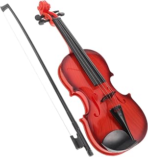 Wakauto Violin Toy for Kids 4-String Musical Instrument for Beginners Preschool Music Education Decorative Miniature Violin Model for Performance and Play