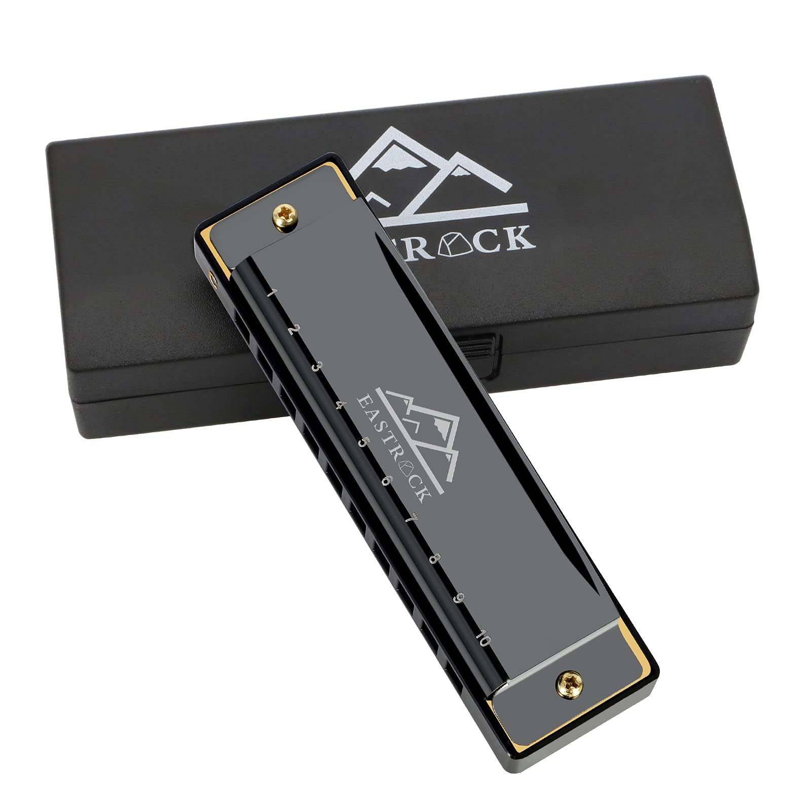 EastRock Harmonica 10 Holes 20 Tunes Blues Harmonica Key of C Mouth Organ for Be