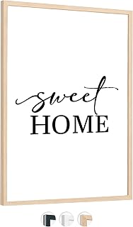 edihome, 50x70cm frame, Wood, Football Shirt Frame, Acrylic Sheet, Poster, Photographs Wedding (Brown - 50x70)