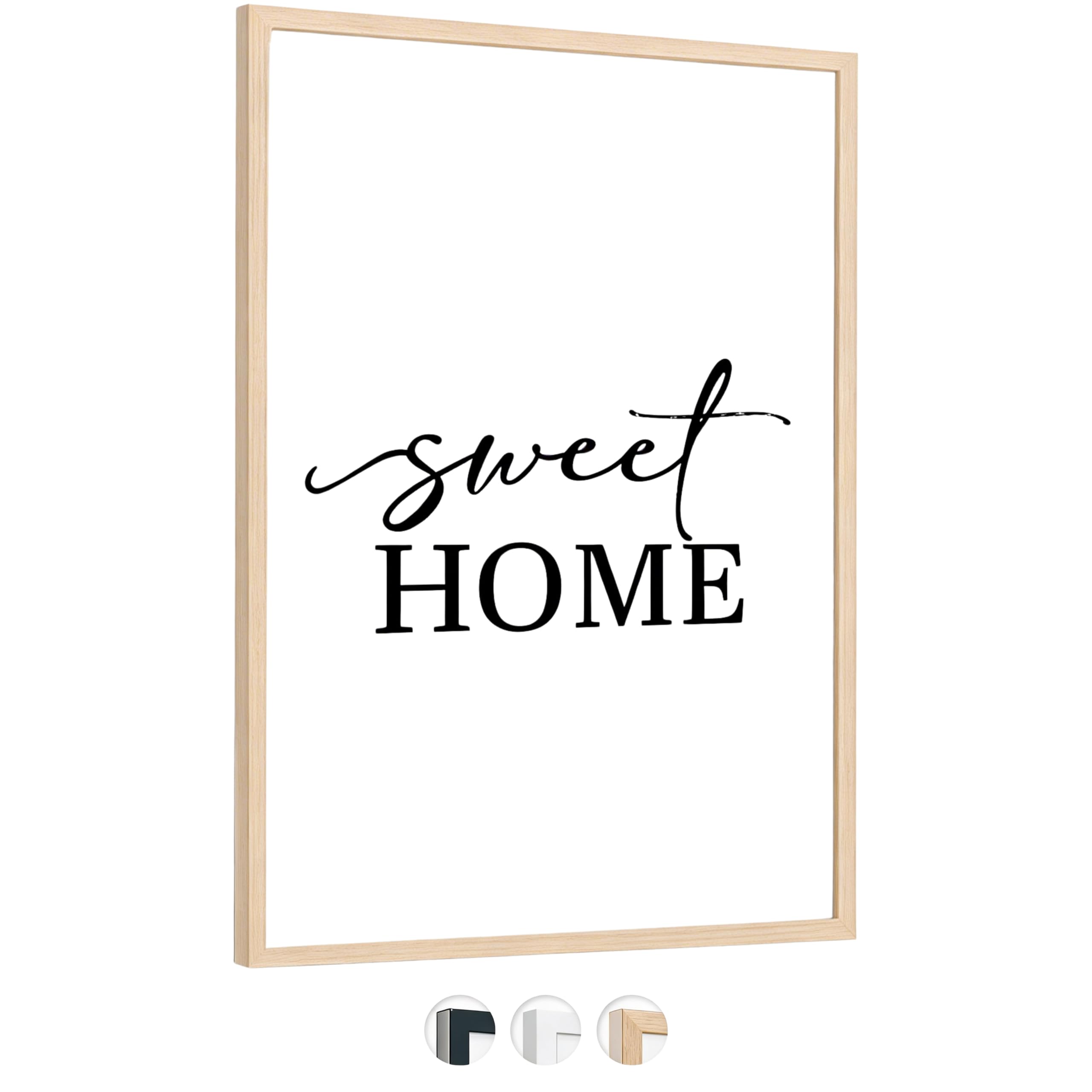 edihome, 50x70cm frame, Wood, Football Shirt Frame, Acrylic Sheet, Poster, Photo