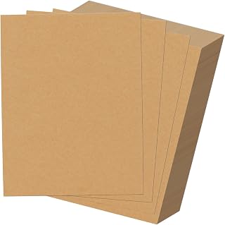 HORLIMER 100 Pack 8.5x11 Chipboard Sheets, Kraft Cardboard for Shipping | 22PT Chipboard Sheets for Scrapbooking, DIY Crafts, Frame Backing