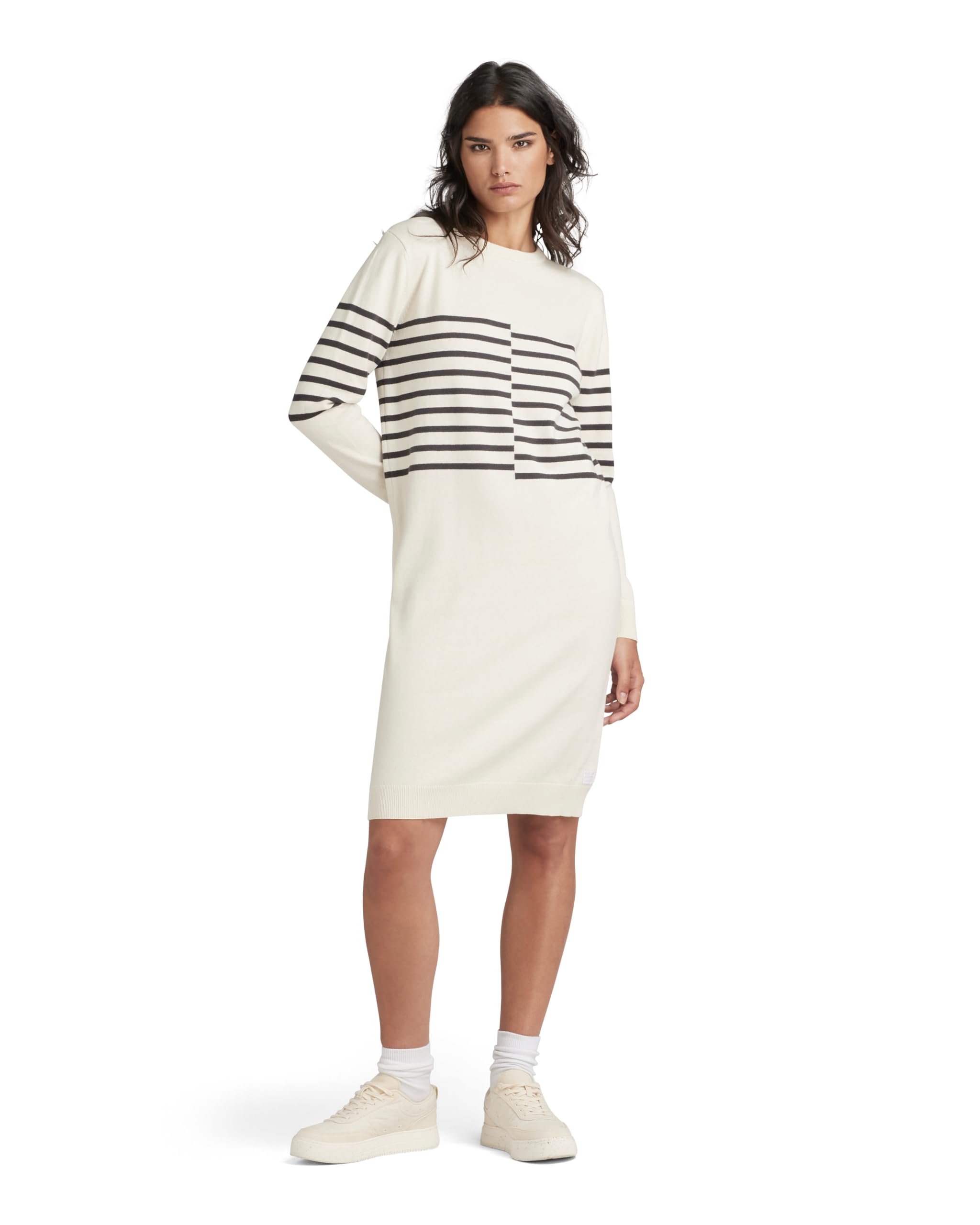 G-STAR RAW Women's Casual Broken Striped Knit Dress