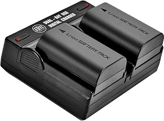 BM Premium 2-Pack LP-E6N Batteries with Dual Charger for Canon EOS Cameras | Compatible with Canon EOS R, 60D, 70D, 80D, 90D, 5D Mark II/III/IV, 6D, 6D Mark II, 7D, 7D Mark II, XC10, XC15 & moreith
