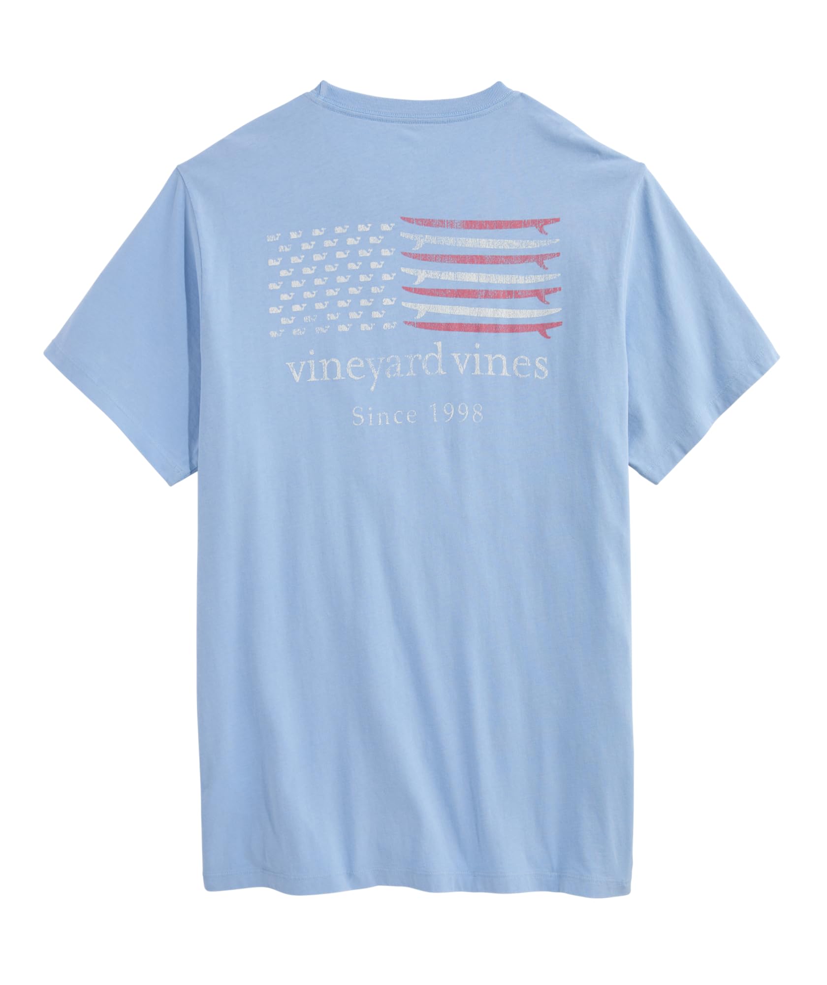 Vineyard Vines Men's Drift Dye Surf Minimal Flag Short-Sleeve Pocket Tee Drift D