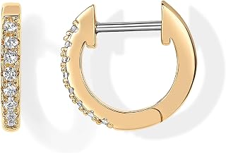 PAVOI Small Gold Hoop Earrings for Women - 14K Gold Plated Huggie Earring