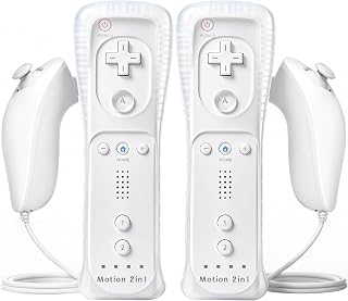 TechKen 2-Pack Wii Remote Plus with Built-in MotionPlus gyroscope, Compatible with all original Wii Remote accessories, Wii Controller for Wii/Wii U