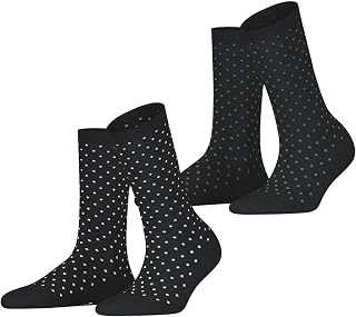 ESPRIT Women's Fine Dot 2-Pack Breathable Cotton Socks