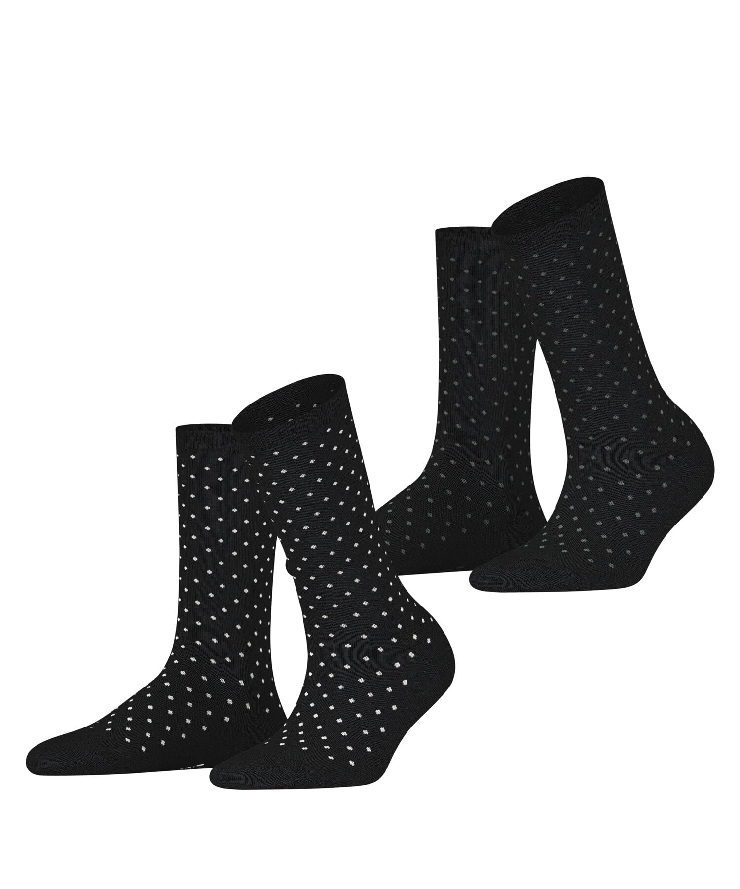 ESPRIT Women's Fine Dot 2-Pack Breathable Cotton Socks