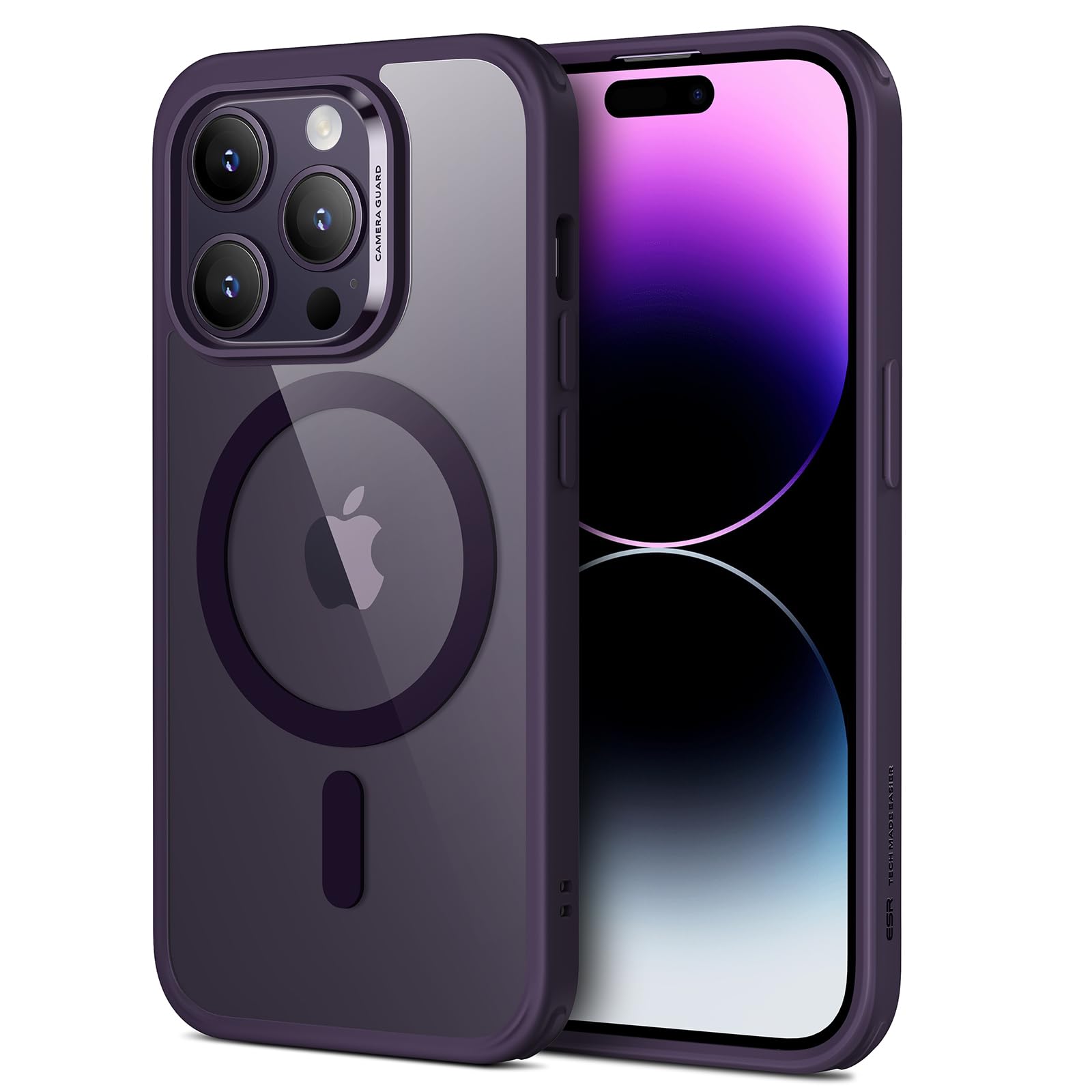 ESR Classic Hybrid Cover per iPhone 14 Pro, Viola Trasparente