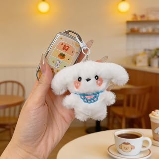 Cute Plush Puppy Keychain Cartoon Little Dog Pendant Keychain Decorative Cartoon Keyring Hanging Charm