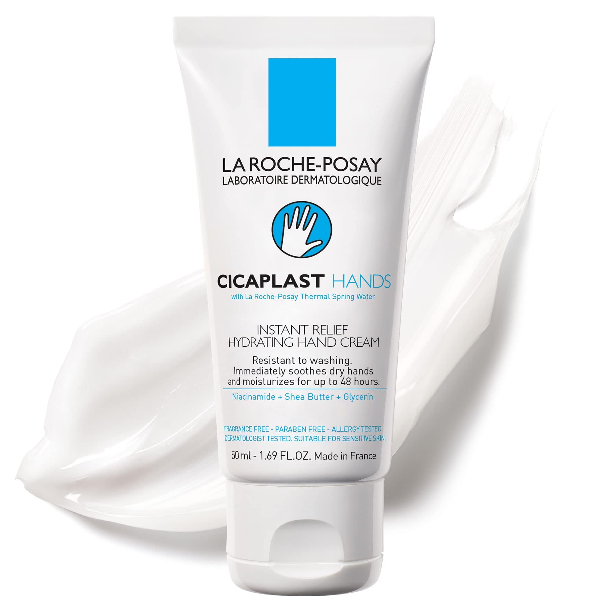 La Roche-Posay Cicaplast Hand Cream for Dry & Cracked Hands with Glycerin and Sh