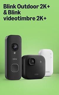 All-new Blink Outdoor 2K+ Camera with Blink Video Doorbell 2K+ (Black), Sync Module Core included