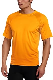 Kanu Surf Men’s Swim Shirt with Short Sleeves – UPF 50+ Rash Guard with Quick-Dry Fabric