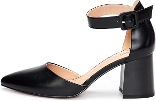 Women's Heels, Strappy Heels, Black/Blue/Beige/White/Green/Red/Fuchsia/Violet/Mint, Textile/Synthetic Sure, 7 cm Block Heel, Ankle Strap Shoes, A0142